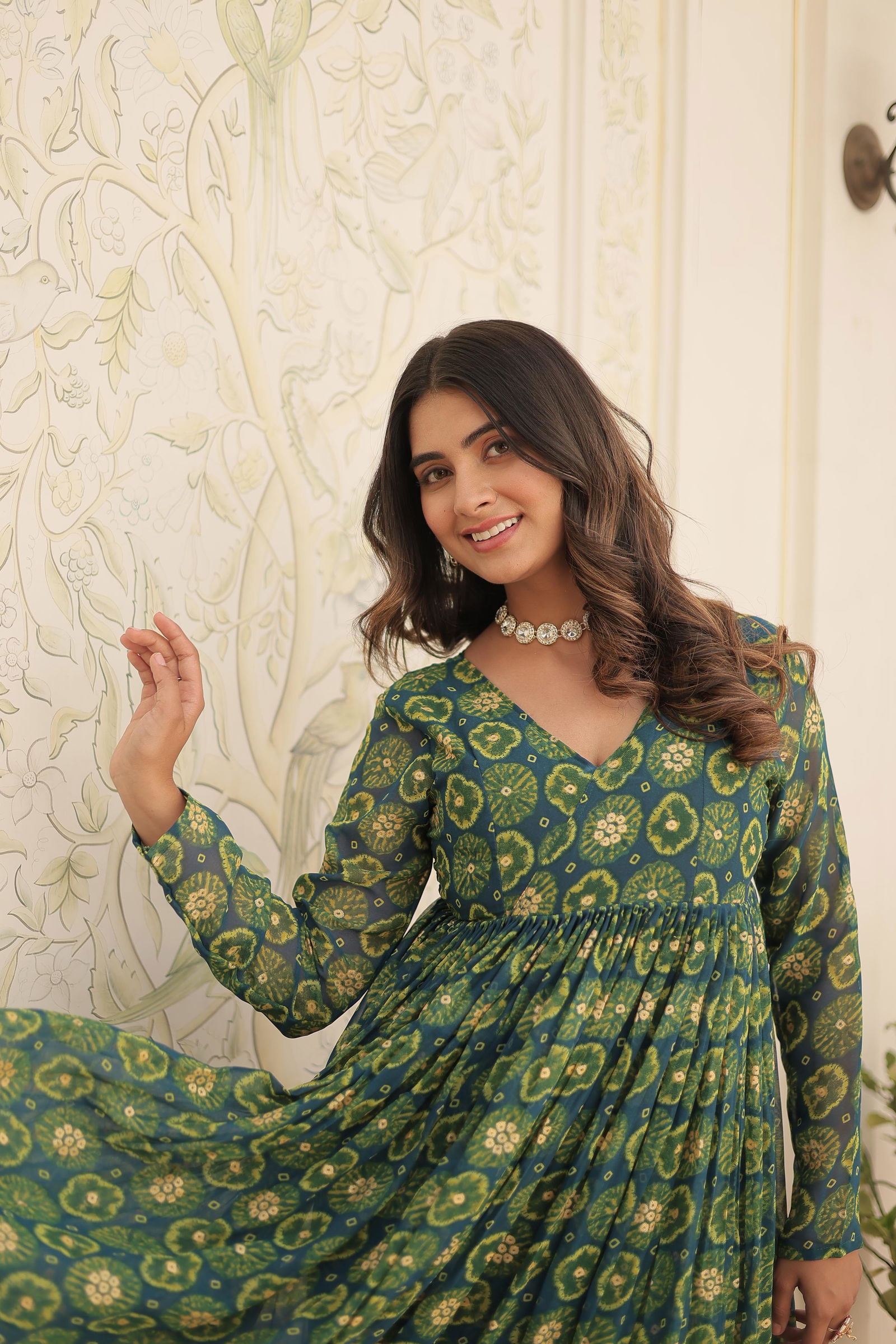 KA 1096 Faux Georgette Printed Heavy Designer Kurti With Bottom Wholesale Shop In Surat